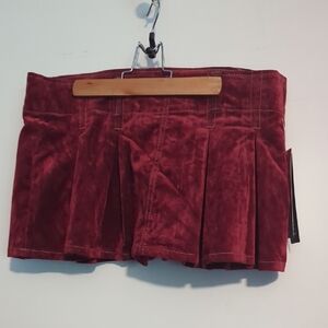 Madden Girl Burgundy Velvet Skort